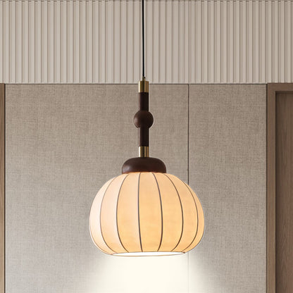 Silk Globe Luxury Metal Pendant Lamp