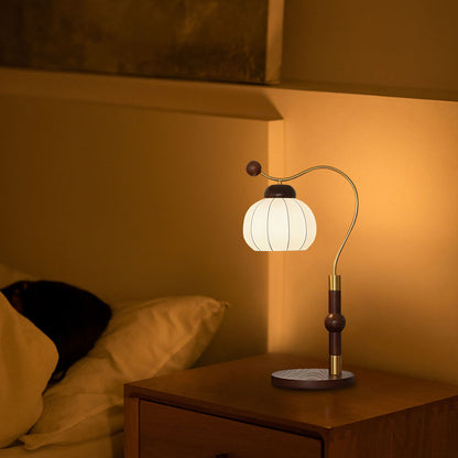 Silk Globe Luxury Metal Table Lamp