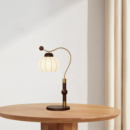 Silk Globe Luxury Metal Table Lamp