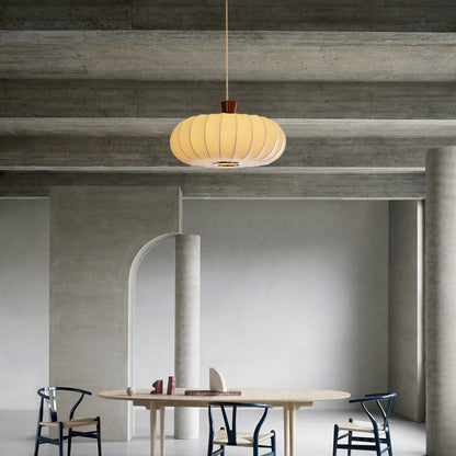 Silk Lantern Modern Metal Pendant Light