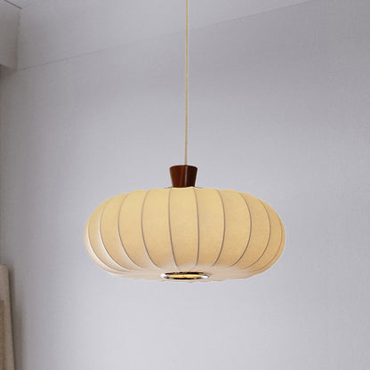 Silk Lantern Modern Metal Pendant Light