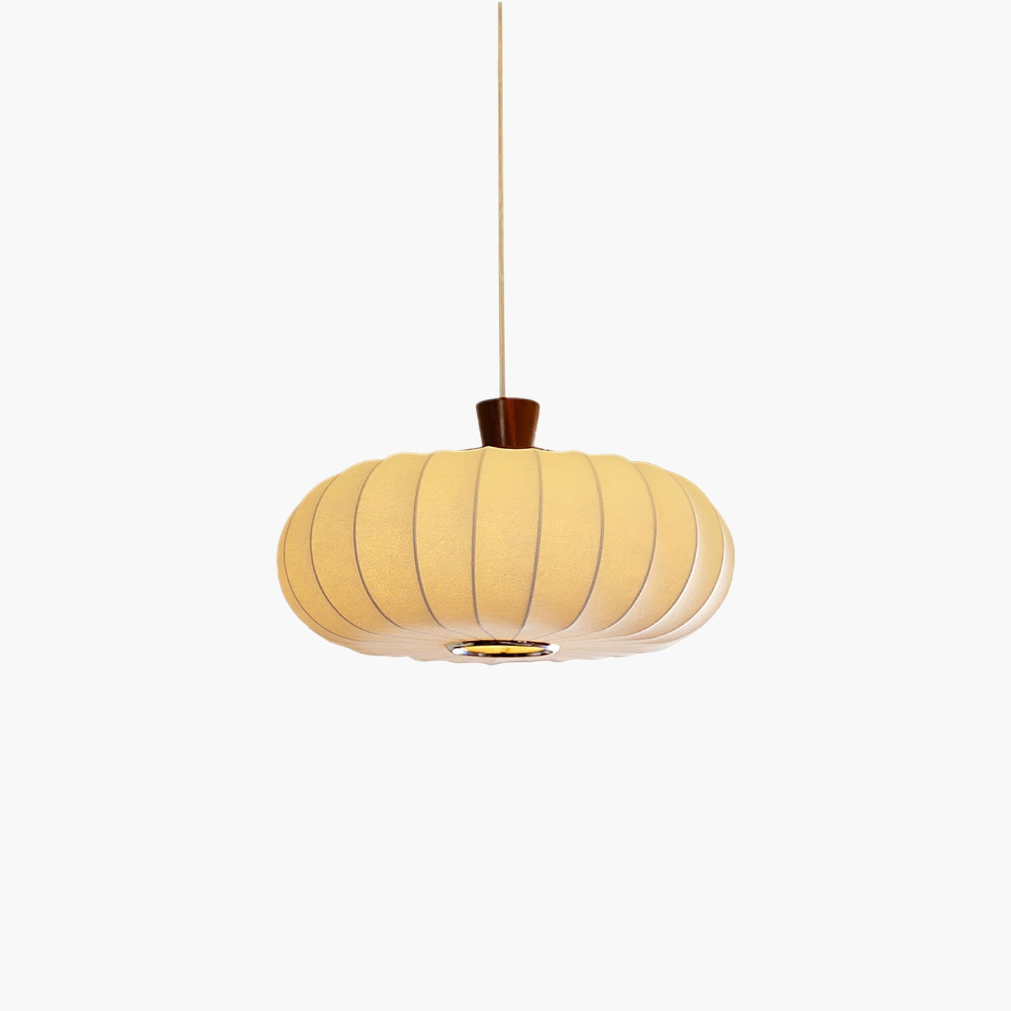 Silk Lantern Modern Metal Pendant Light