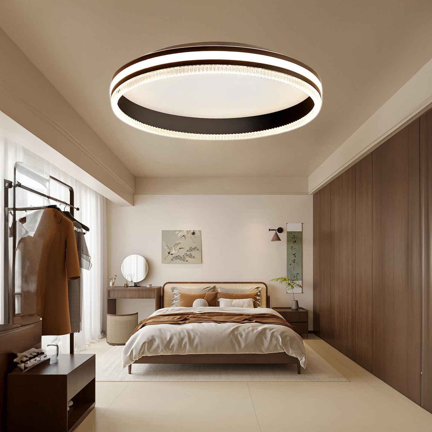 Simple Acrylic Ring Eclectic Metal Ceiling Light