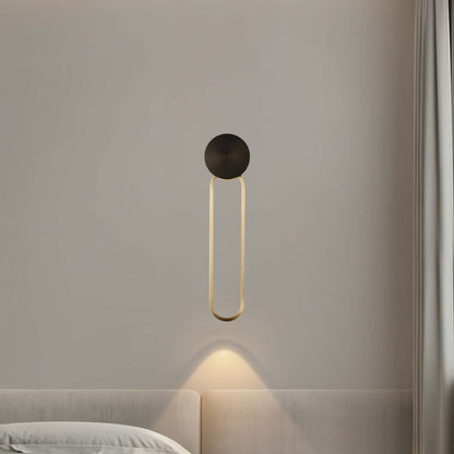 Simple Elliptical Modern Metal Wall Sconce