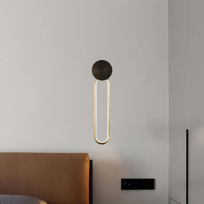 Simple Elliptical Modern Metal Wall Sconce