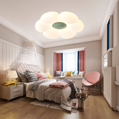 Six-leaf Flower Kids Room Eclectic Metal Ceiling Lamp