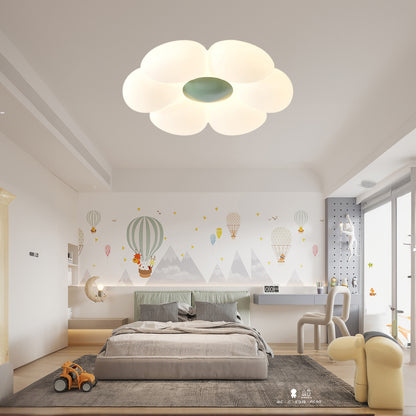 Six-leaf Flower Kids Room Eclectic Metal Ceiling Lamp