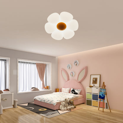 Six-leaf Flower Kids Room Eclectic Metal Ceiling Lamp