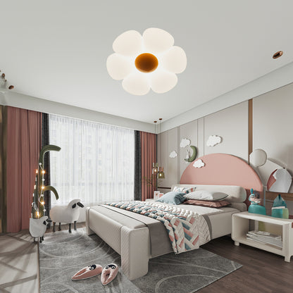 Six-leaf Flower Kids Room Eclectic Metal Ceiling Lamp