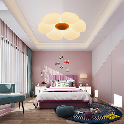 Six-leaf Flower Kids Room Eclectic Metal Ceiling Lamp