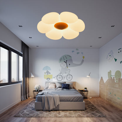 Six-leaf Flower Kids Room Eclectic Metal Ceiling Lamp