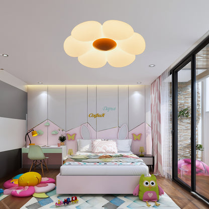 Six-leaf Flower Kids Room Eclectic Metal Ceiling Lamp