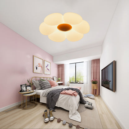 Six-leaf Flower Kids Room Eclectic Metal Ceiling Lamp