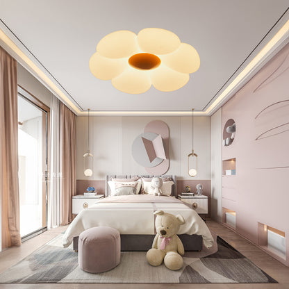 Six-leaf Flower Kids Room Eclectic Metal Ceiling Lamp