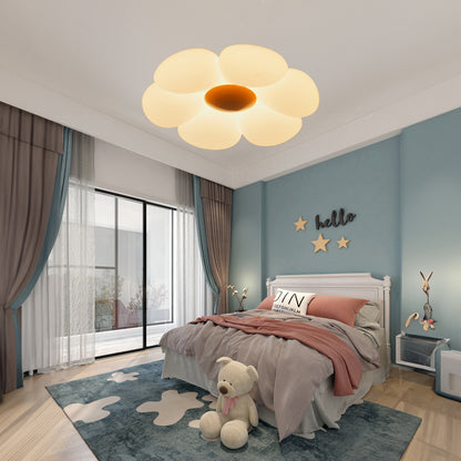 Six-leaf Flower Kids Room Eclectic Metal Ceiling Lamp