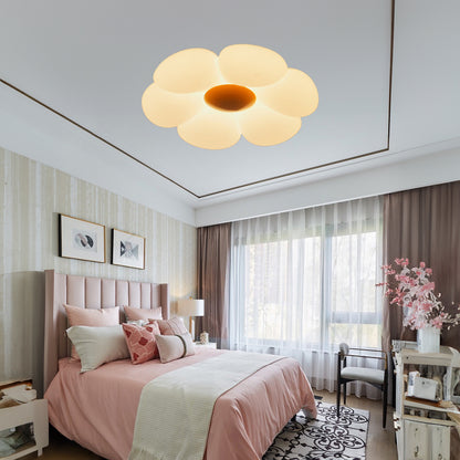 Six-leaf Flower Kids Room Eclectic Metal Ceiling Lamp