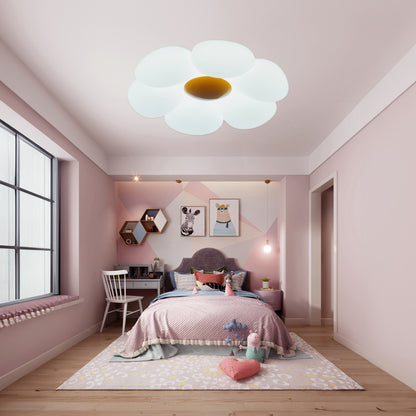 Six-leaf Flower Kids Room Eclectic Metal Ceiling Lamp