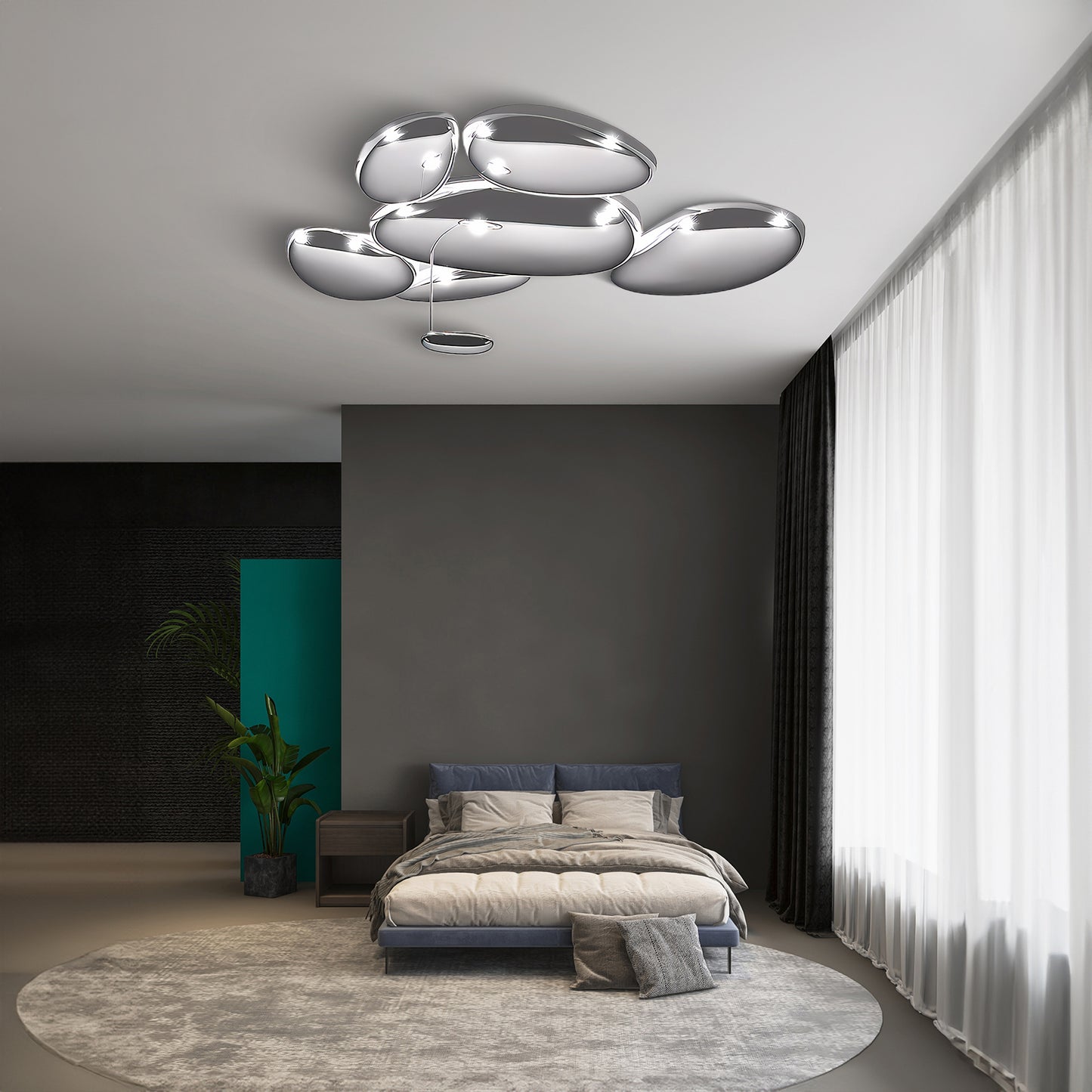 Skydro Art Deco Aluminum Ceiling Lamp