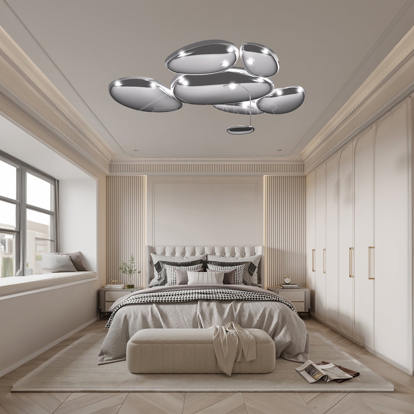 Skydro Art Deco Aluminum Ceiling Lamp