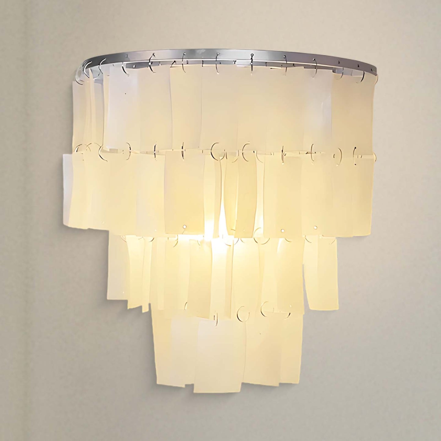 Skye Shell Tiered Eclectic Metal Wall Lamp