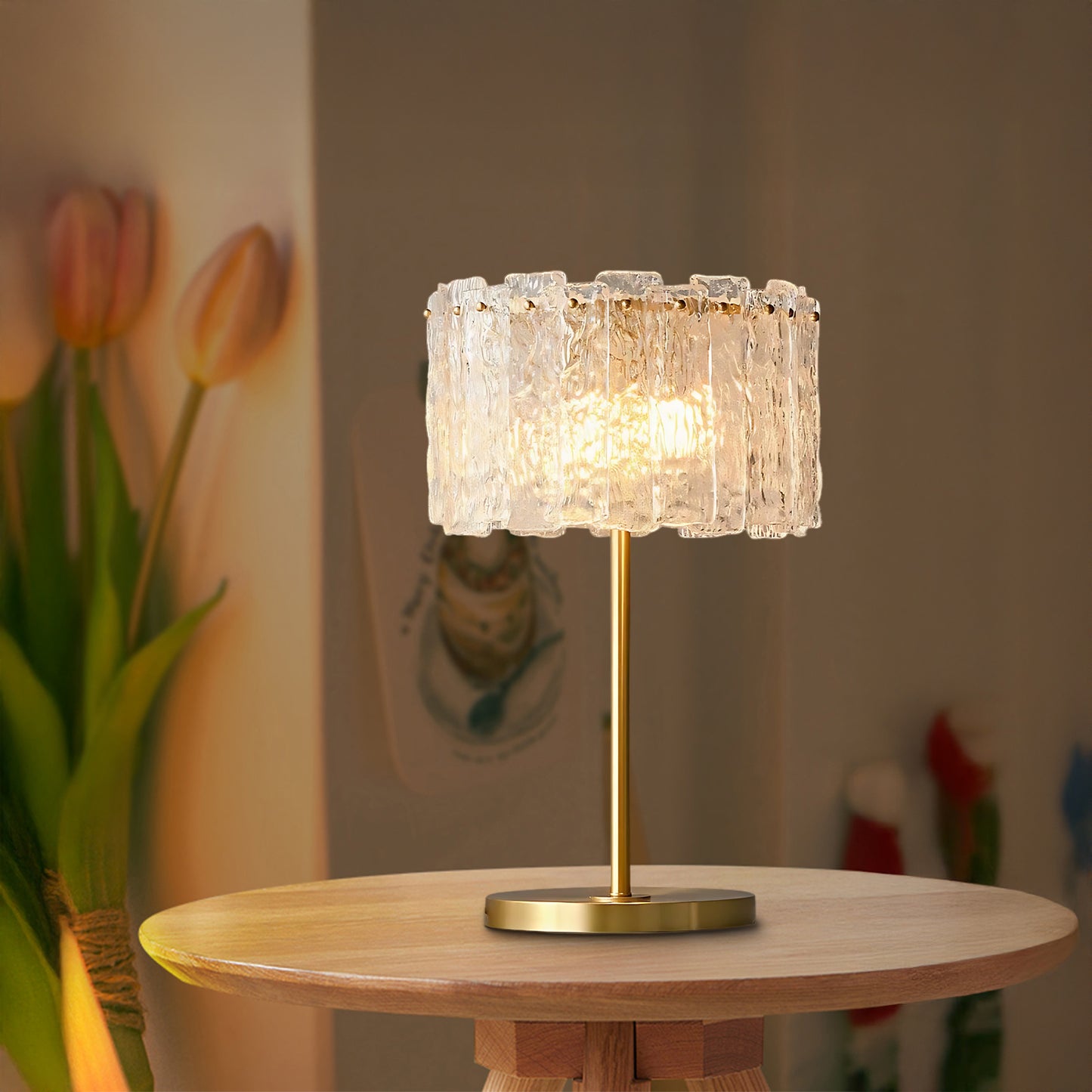 Skylar Art Deco Crystal Table Lamp