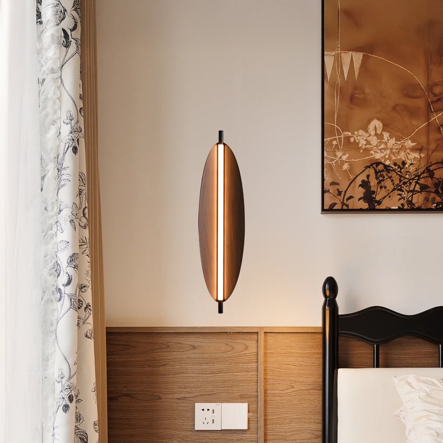 Sleek Electric Metal Board Sconce