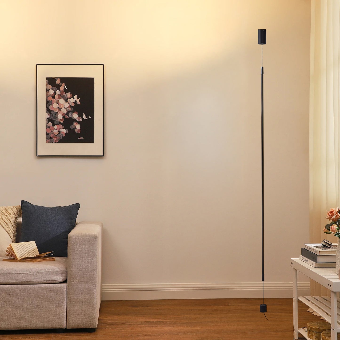 Slim line Cabinet Contemporary Metal Floor Lamp