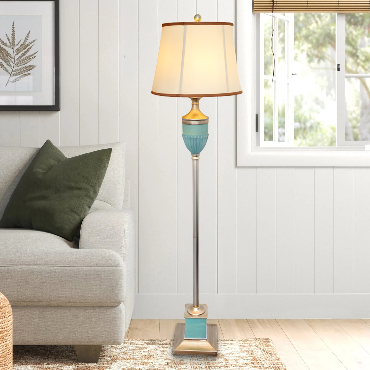 Smafan Art deco Crystal Floor Lamp