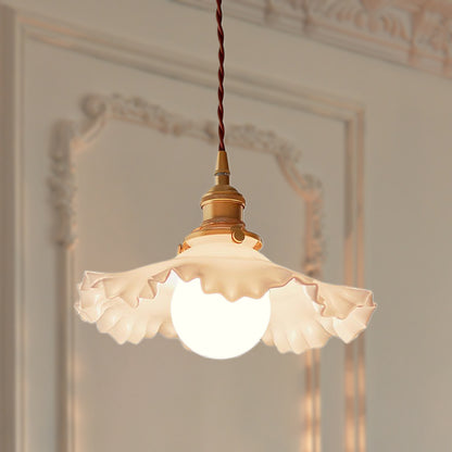 Small Floral Modern Crystal Pendant Lamp