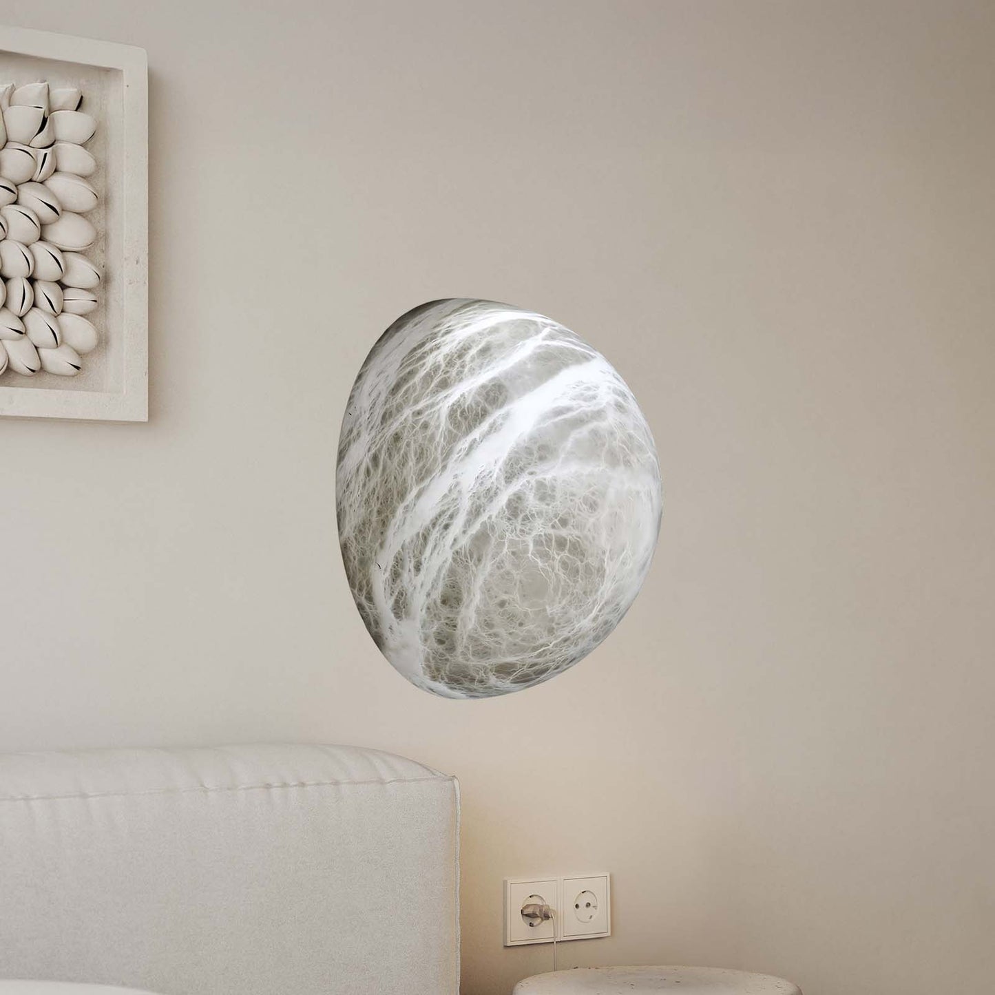 Snowflake Alabaster Modern Metal Wall Sconce