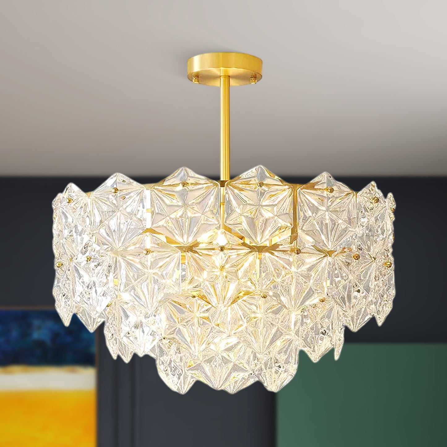 Snowflake Eclectic Crystal Chandelier