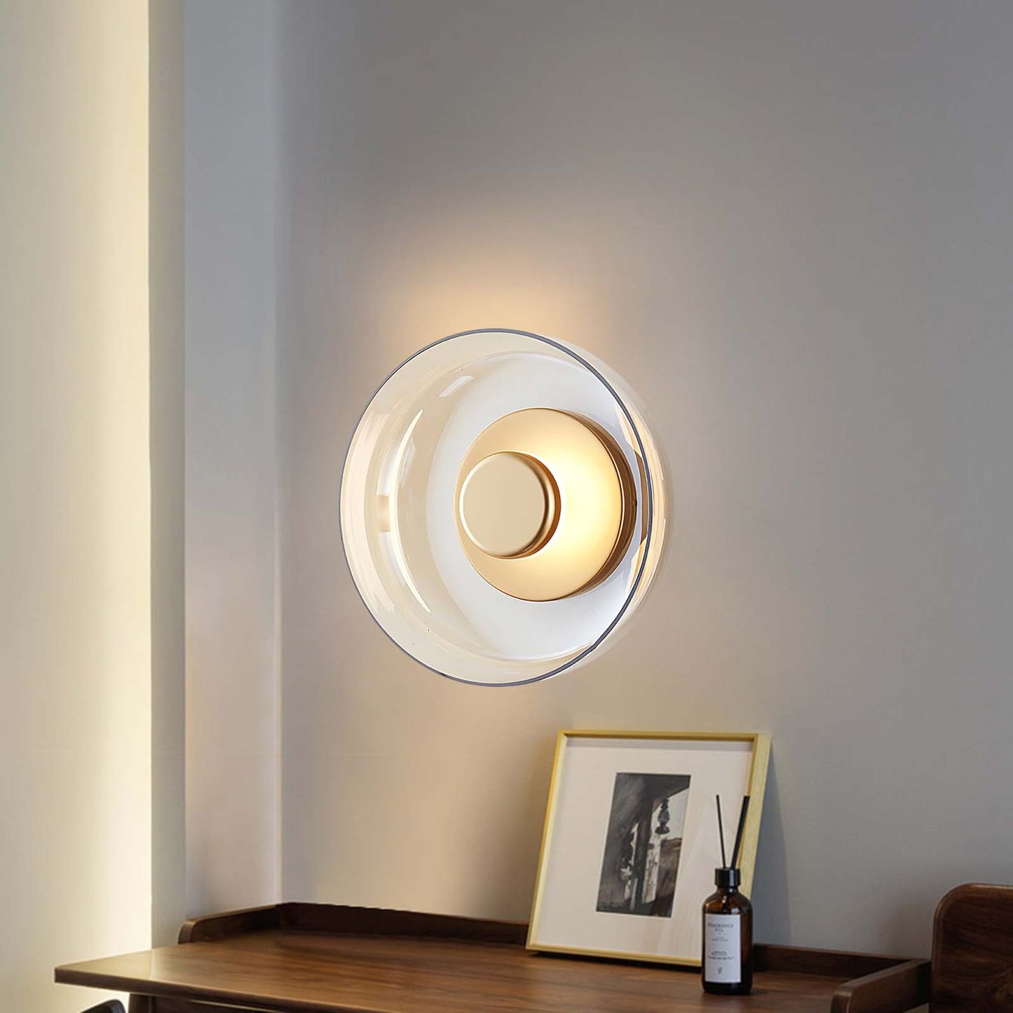 Solara Minimalist Crystal Wall Light