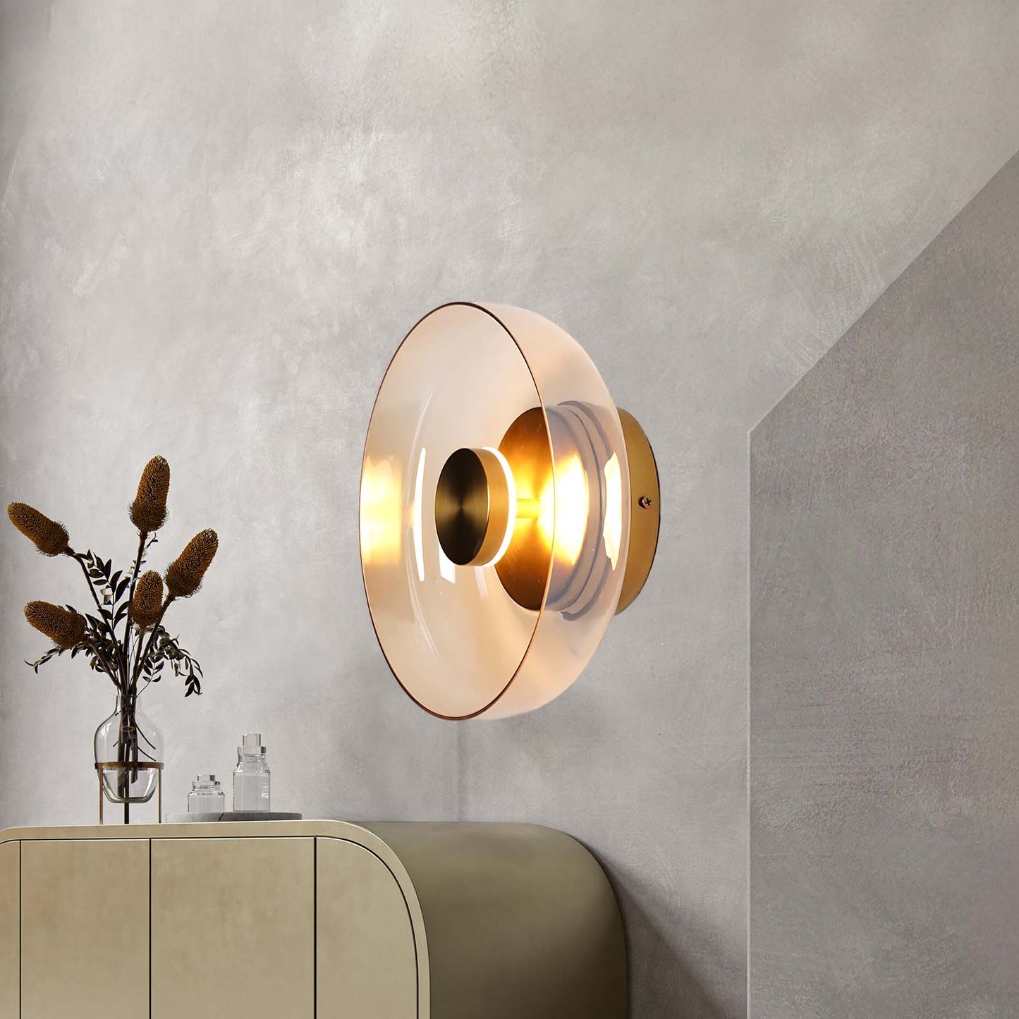 Solara Minimalist Crystal Wall Light