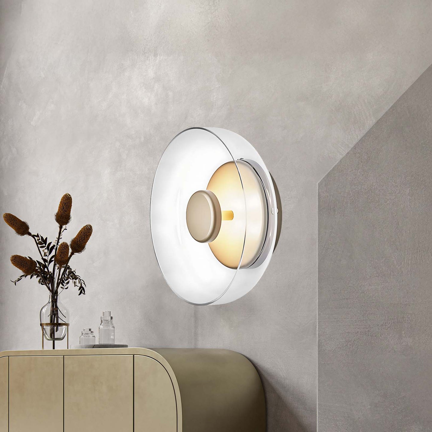 Solara Minimalist Crystal Wall Light