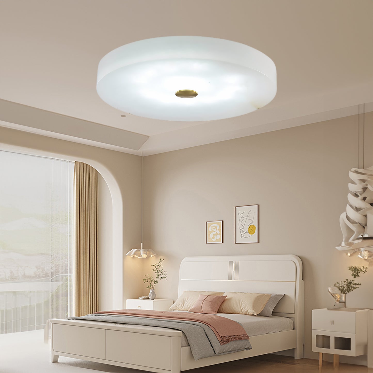 Sophie Alabaster Modern Metal Ceiling Lamp