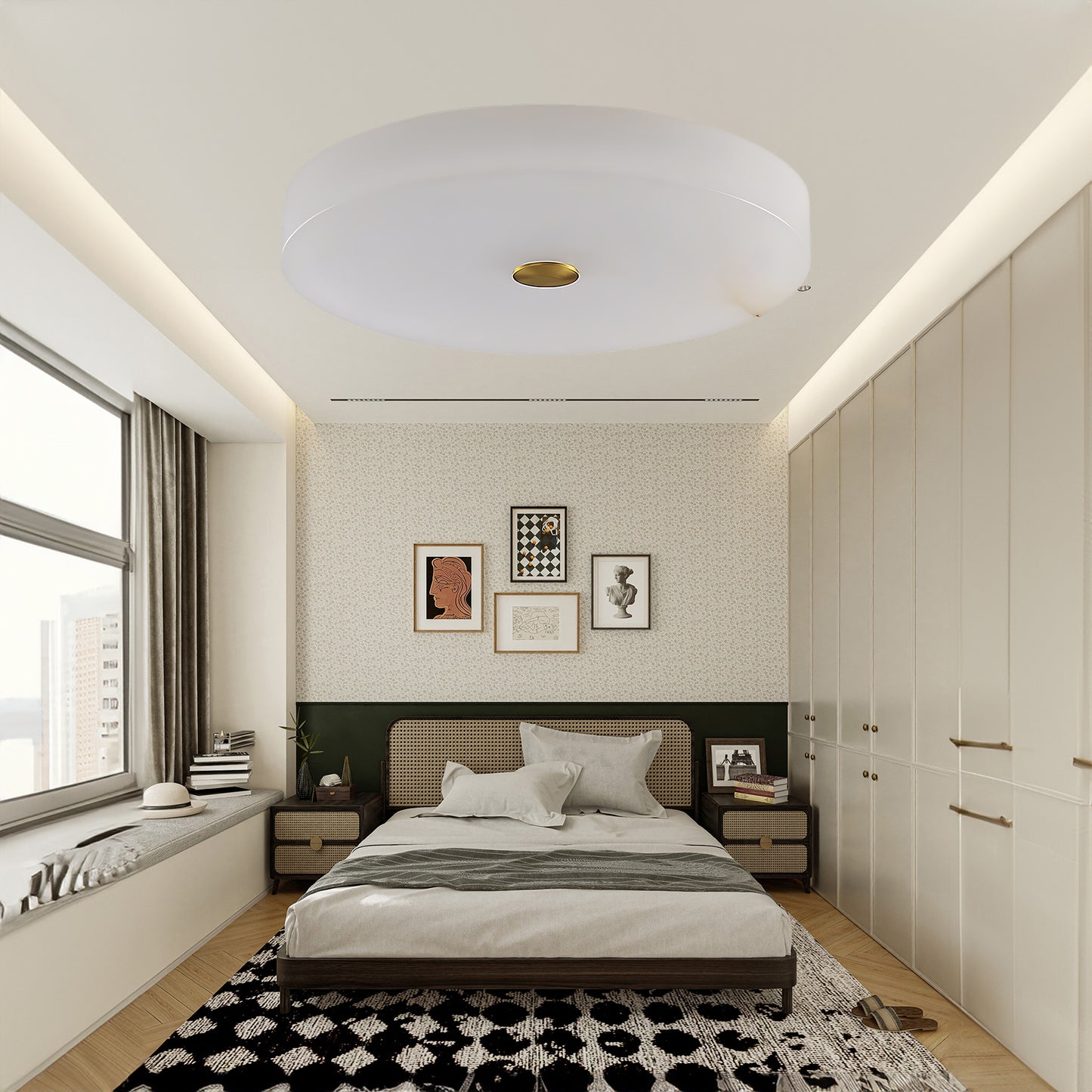 Sophie Alabaster Modern Metal Ceiling Lamp