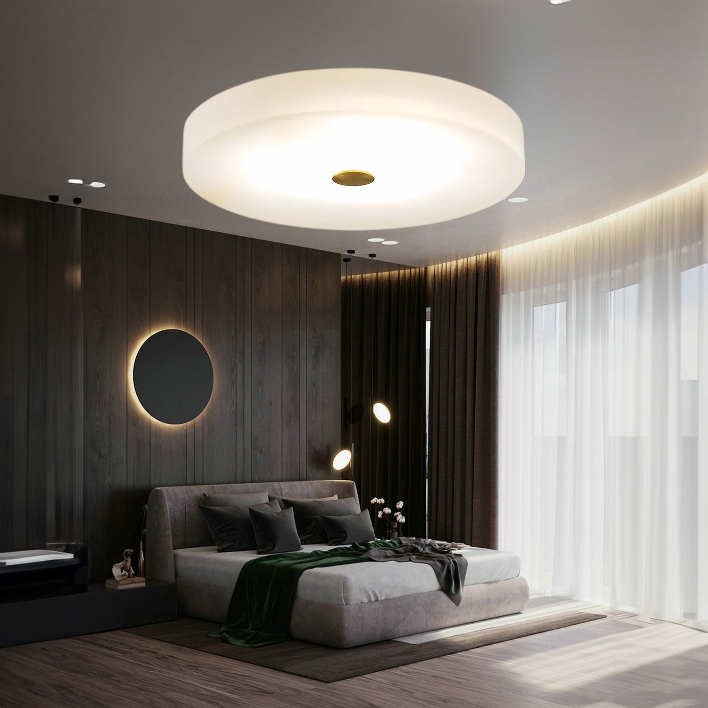 Sophie Alabaster Modern Metal Ceiling Lamp