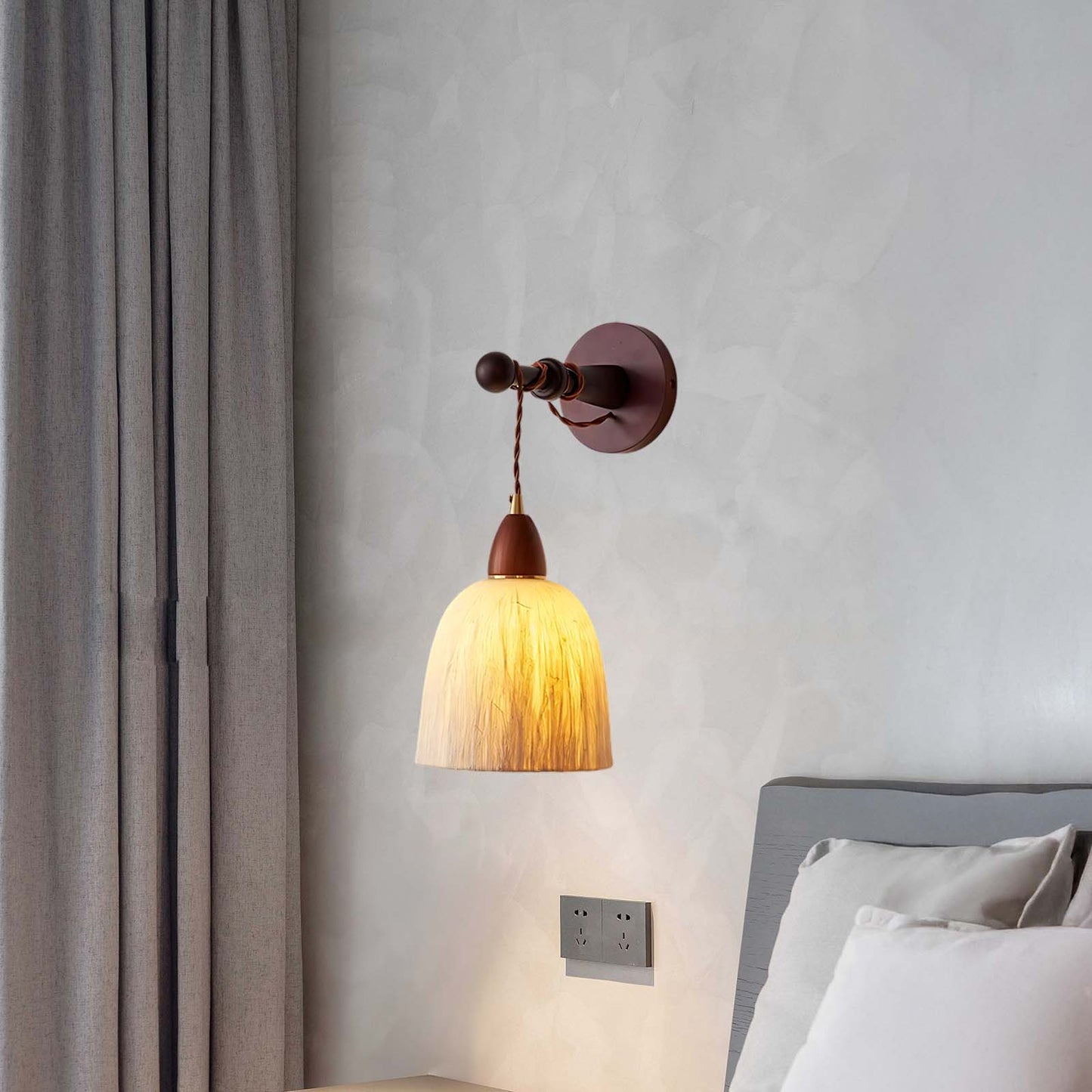 Soren Luxury Wood Wall Lamp