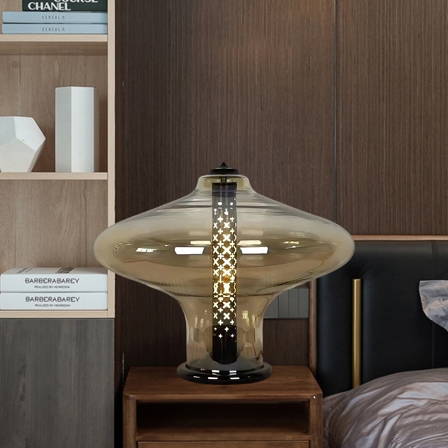 Space Age Contemporary Crystal Table Lamp