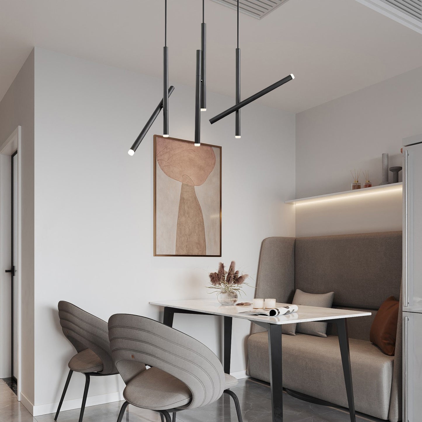 Spinner Linear Modern Metal Pendant Lamp