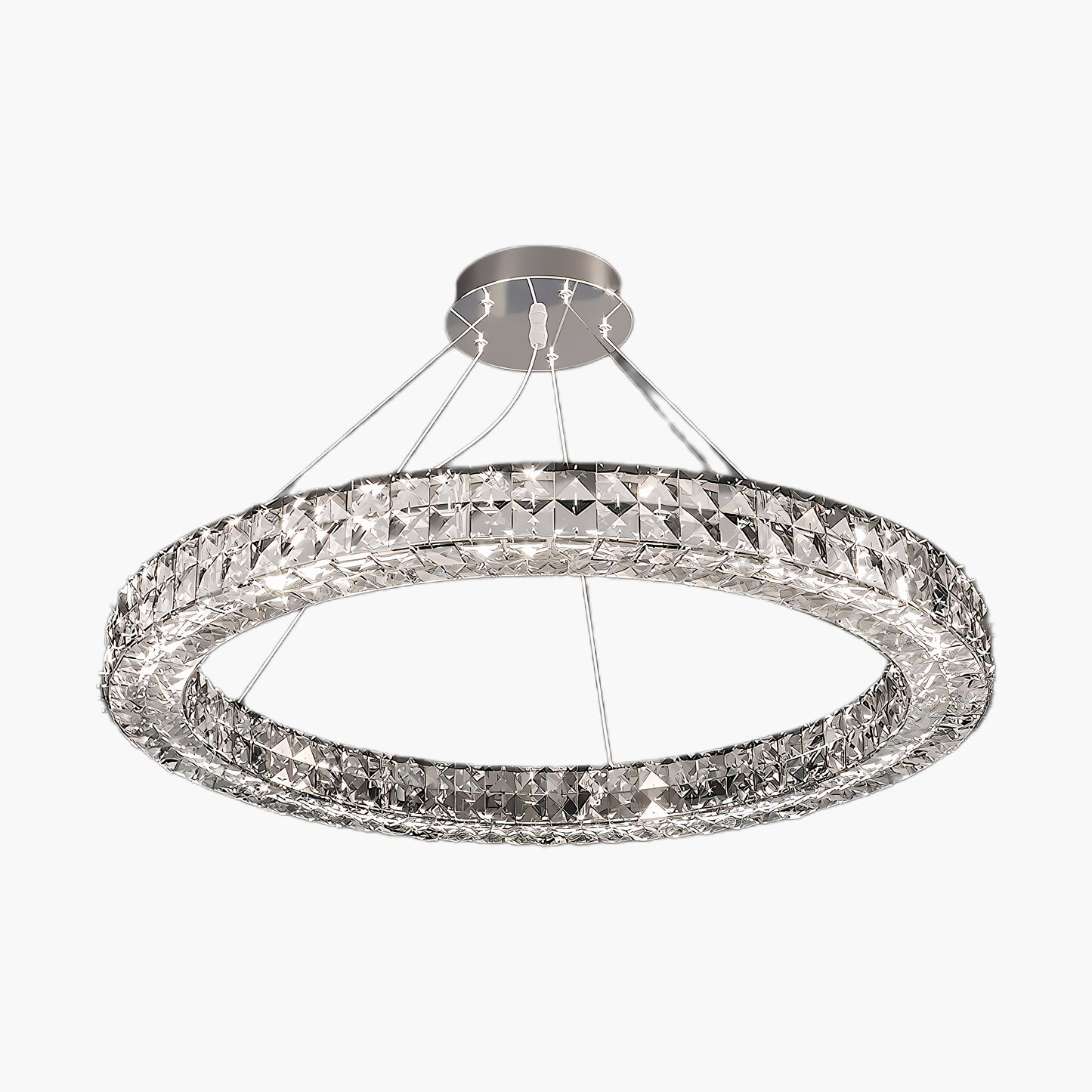 Spiridon Art Deco Steel Chandelier