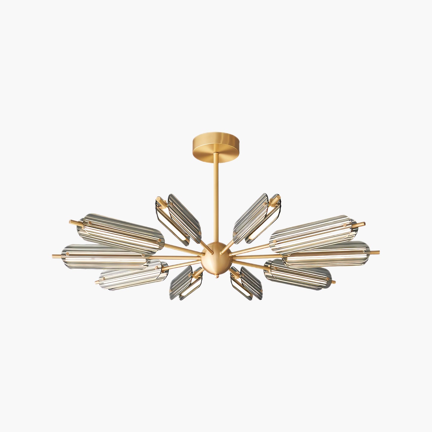 Sputnik Brass Modern Crystal Chandelier