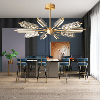 Sputnik Brass Modern Crystal Chandelier