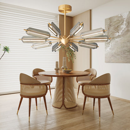 Sputnik Brass Modern Crystal Chandelier