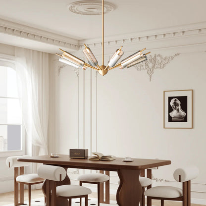 Sputnik Brass Modern Crystal Chandelier