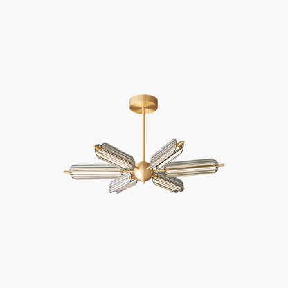 Sputnik Brass Modern Crystal Chandelier