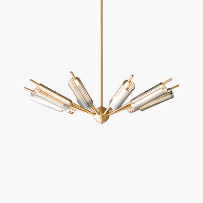 Sputnik Brass Modern Crystal Chandelier