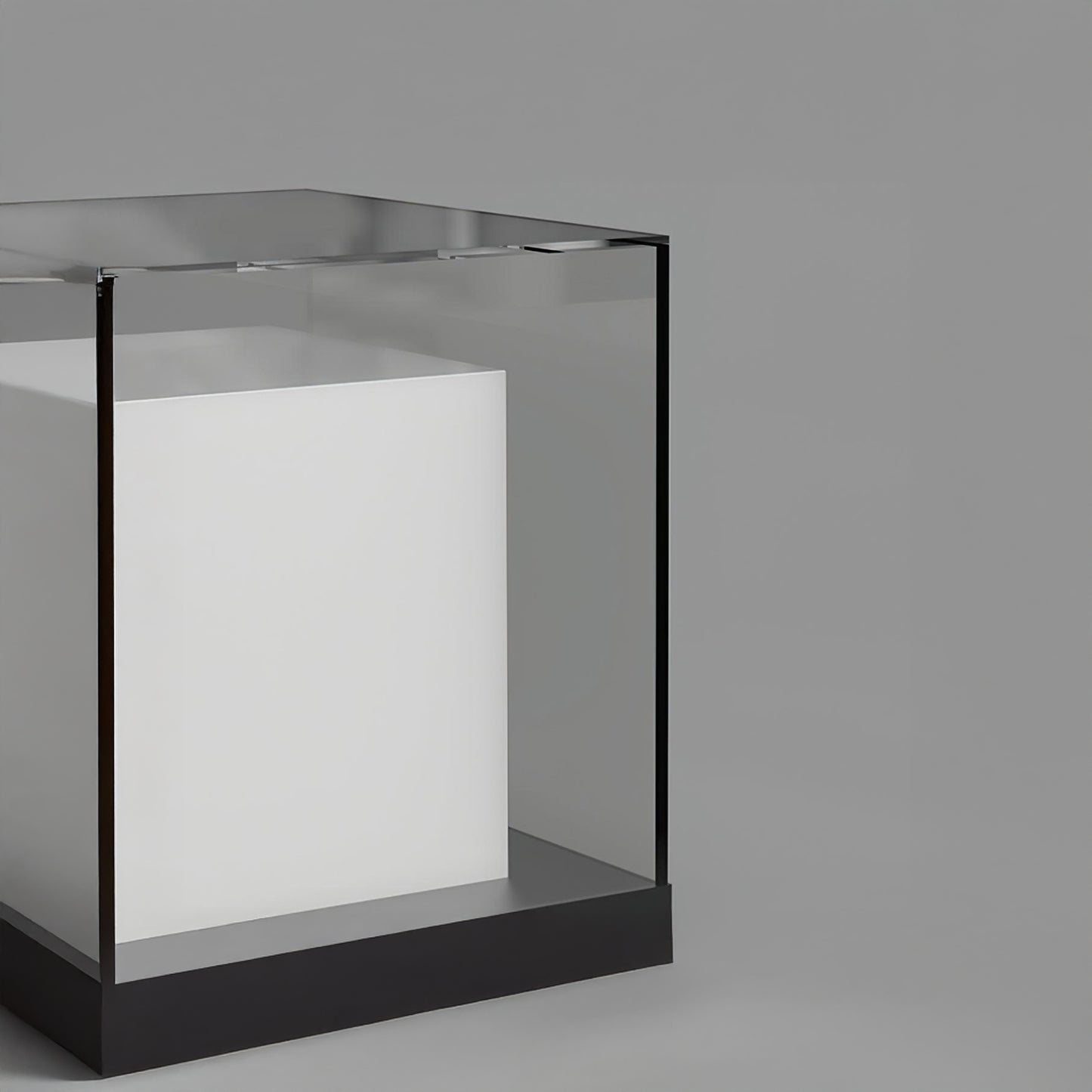 Square Box Modern Crystal Outdoor Post Light