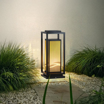 Square Cage Modern Metal Outdoor Light