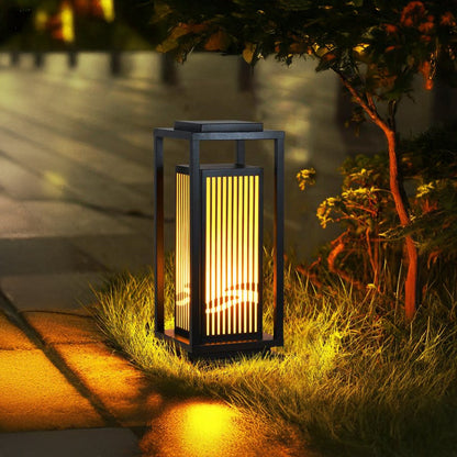 Square Cage Modern Metal Outdoor Light